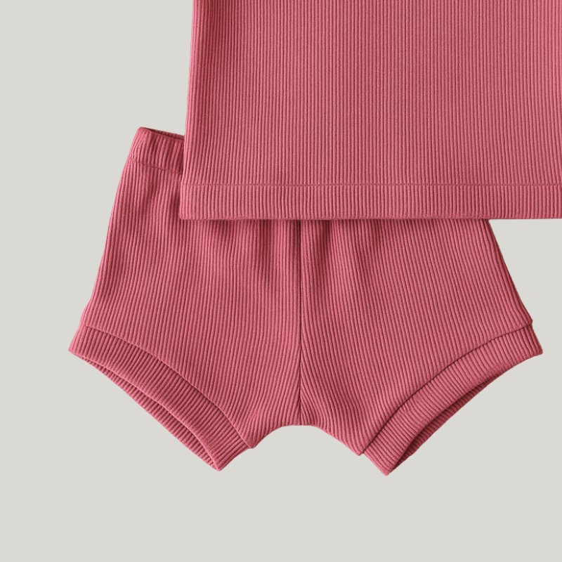 Conjunto Bebê Canelado Fresh Rose