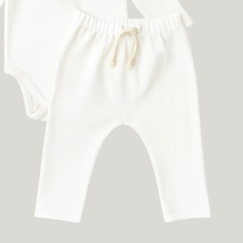 conjunto bebê longo em malha canelada