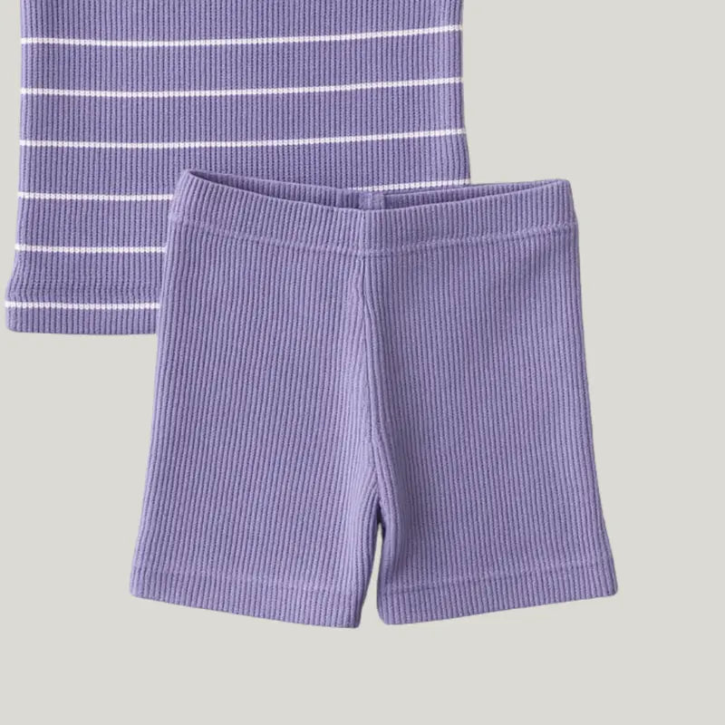 look confortável bebê menina conjunto lavanda