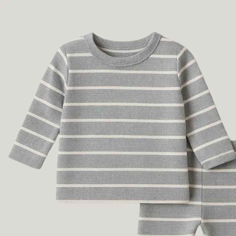 conjunto de blusa e calça em algodão para bebê