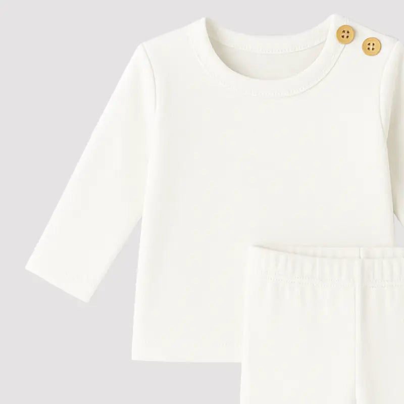 conjunto de blusa e calca off white para bebe 3 meses a 3 anos