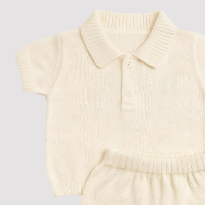conjunto em tricot off white para ensaio newborn e primeiros dias