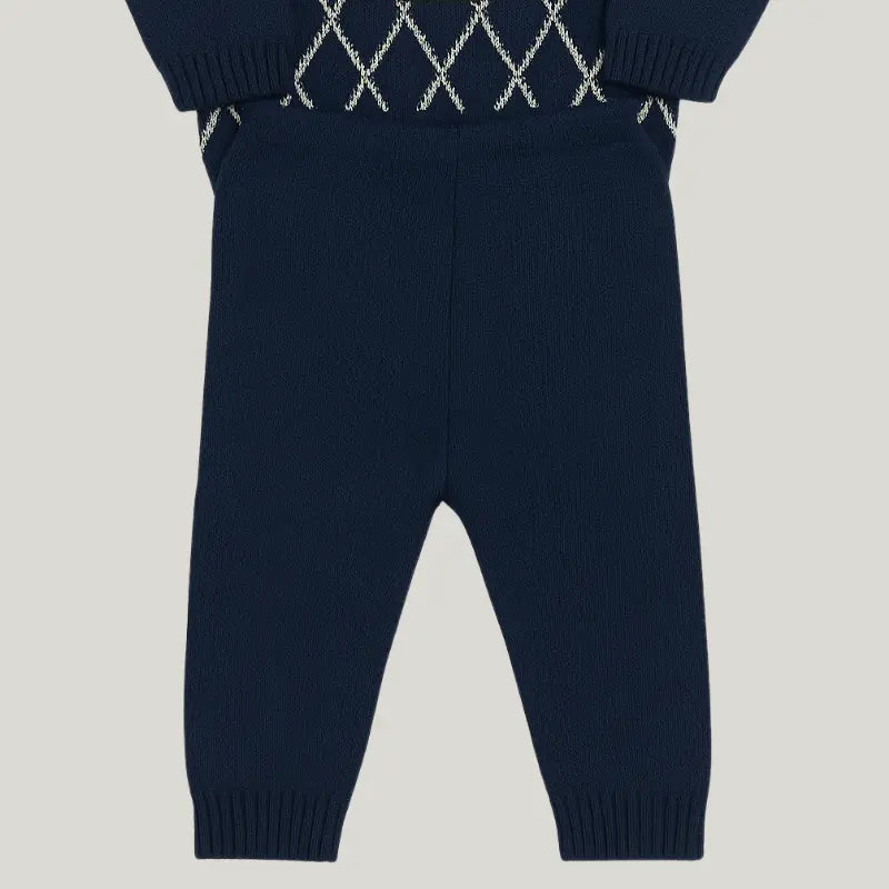 conjunto infantil de tricot com tema ursinho