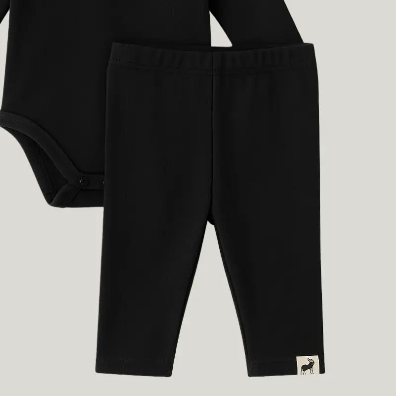 conjunto preto bebê unissex macio e aconchegante