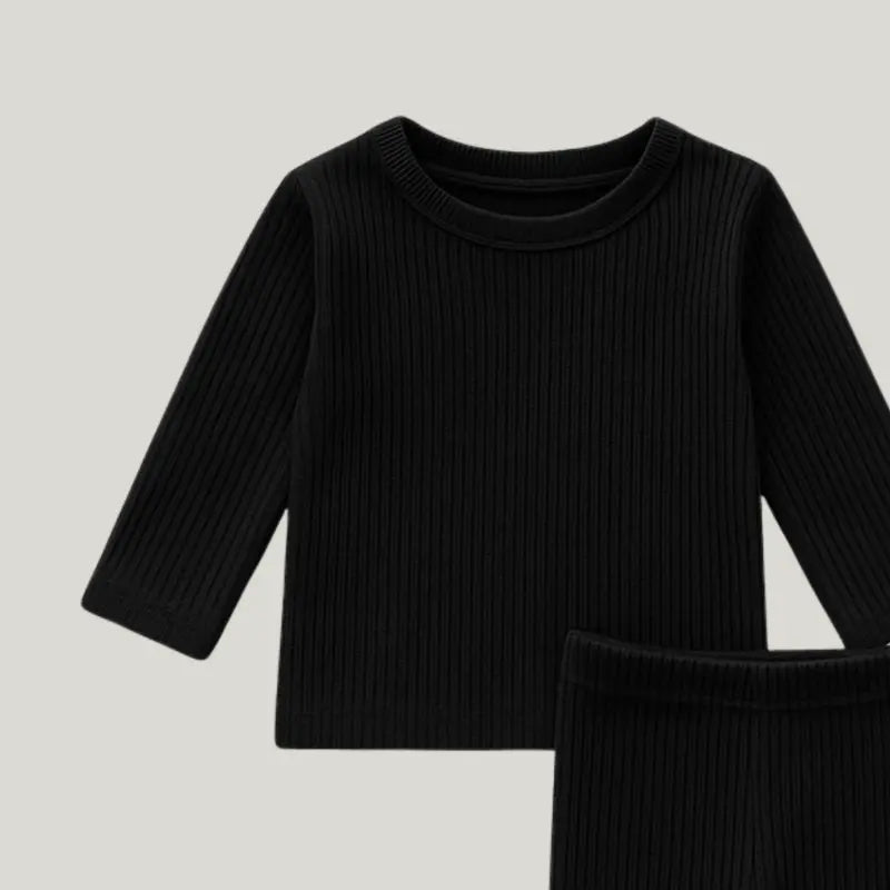 conjunto unissex bebê em tecido canelado macio