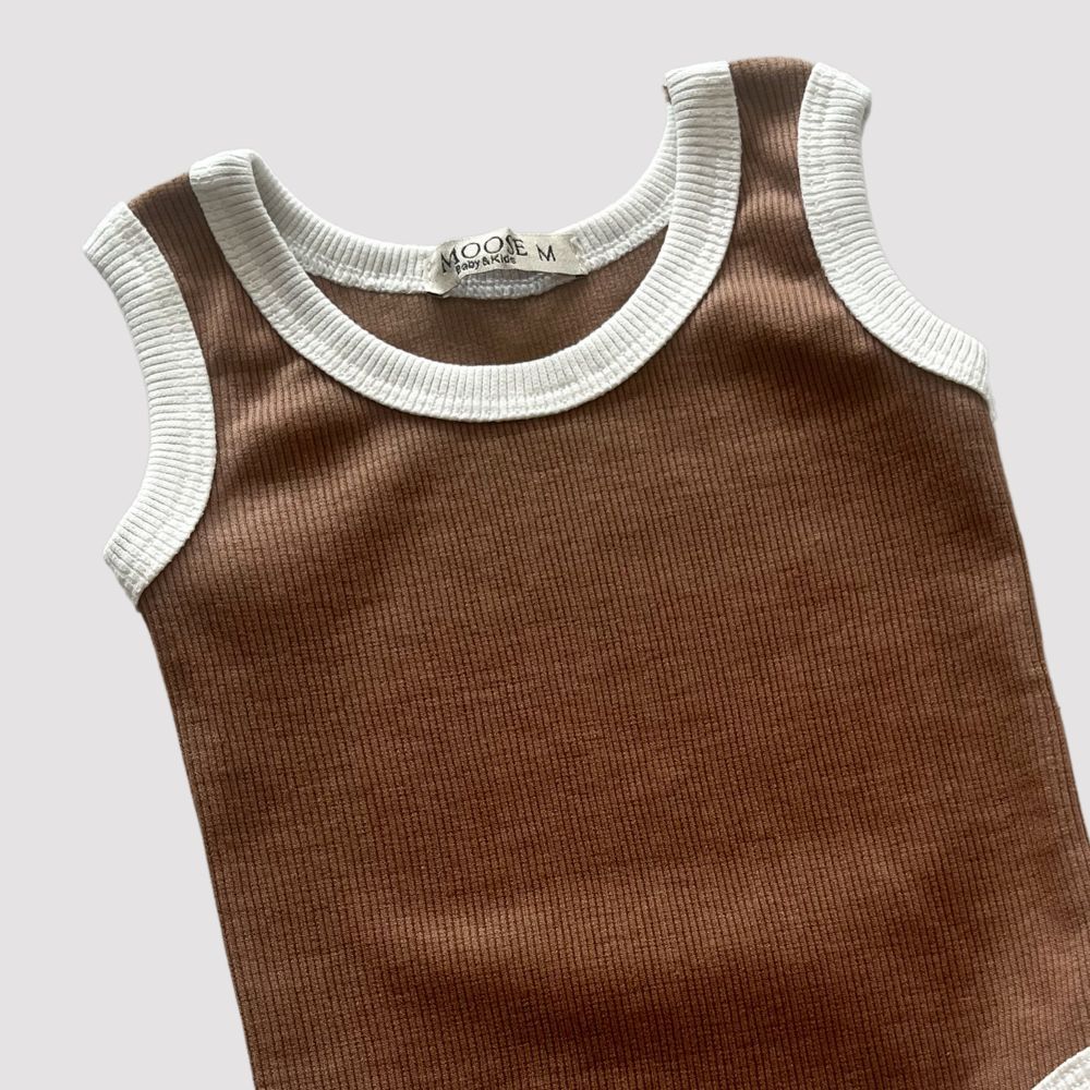 Body Bebê Regata Milke Coffe