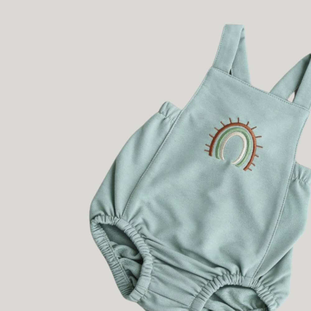 Romper Bebê Rainbow Verde Menta