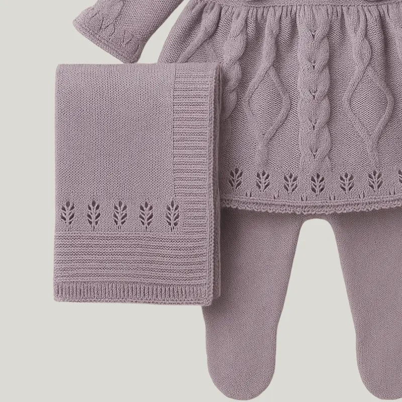 enxoval sofisticado para bebê menina na cor lavanda