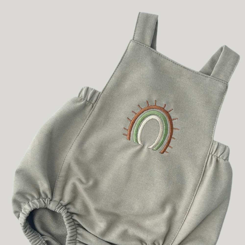 Romper Bebê Rainbow Cinza
