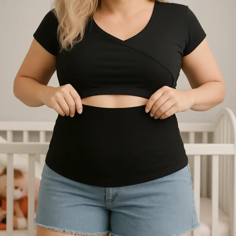 faixa preta para barriga de gestante com tecido flexível