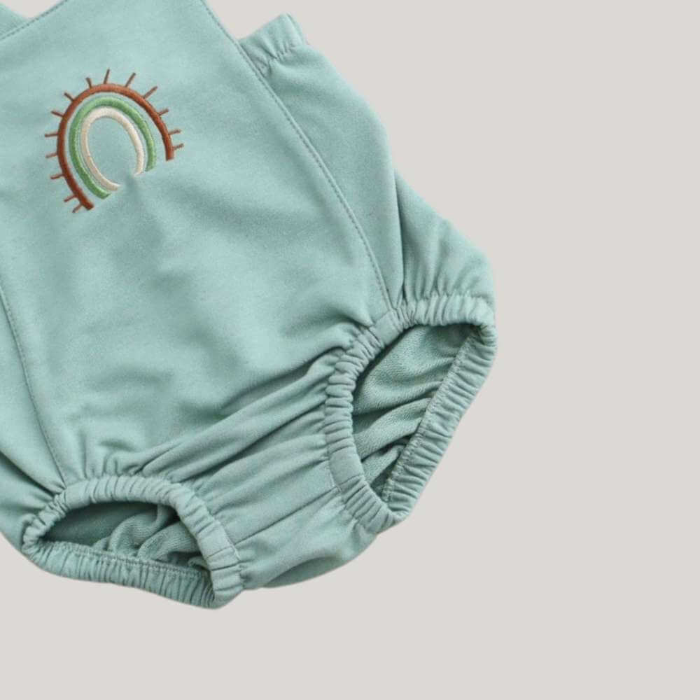 Romper Bebê Rainbow Verde Menta