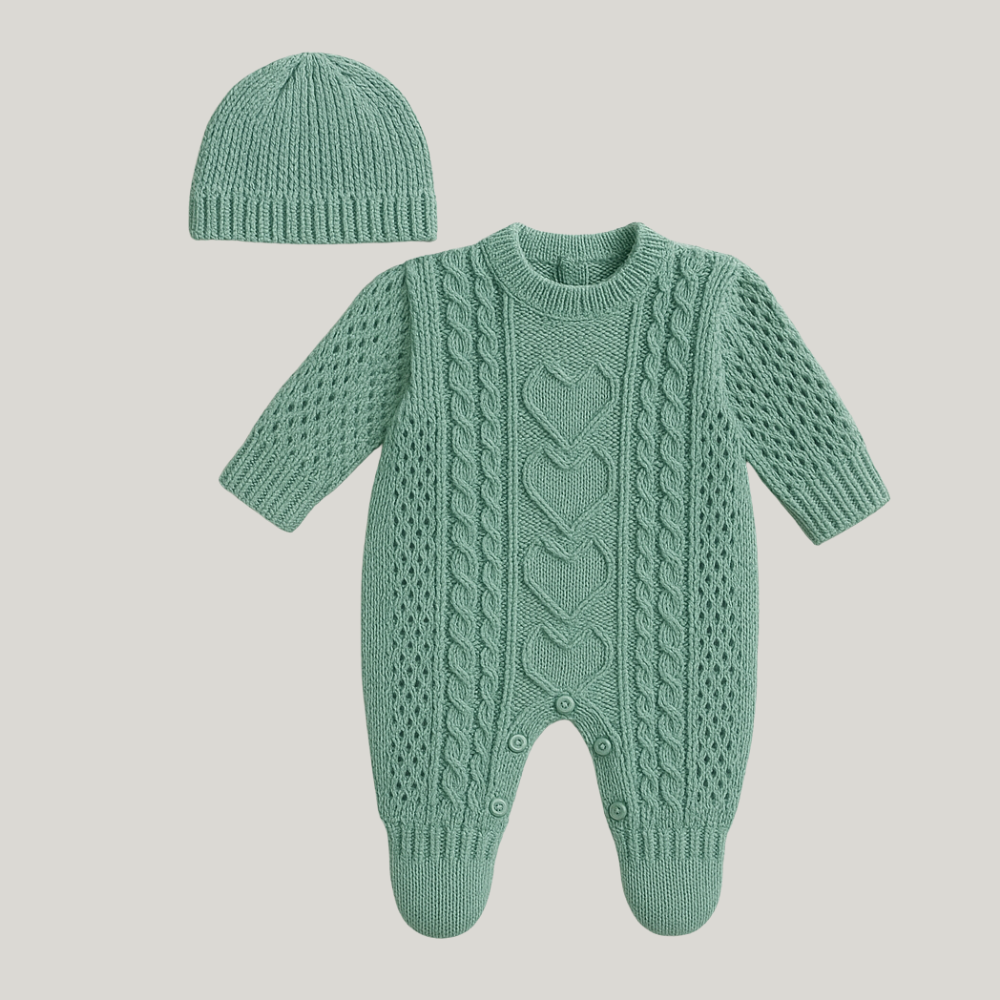Kit Saída Maternidade Menina Tricot 3 Peças Amour Green