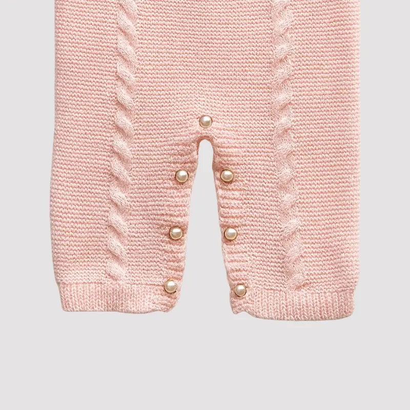jardineira unissex de tricot para bebês até 1 ano