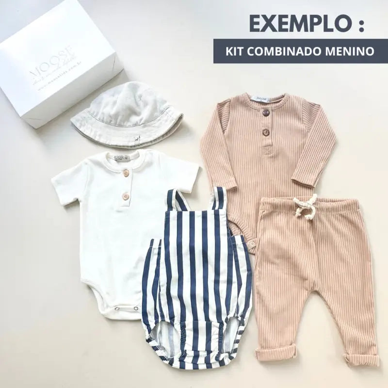 kit combinado surpresa para bebê menino com roupas exclusivas