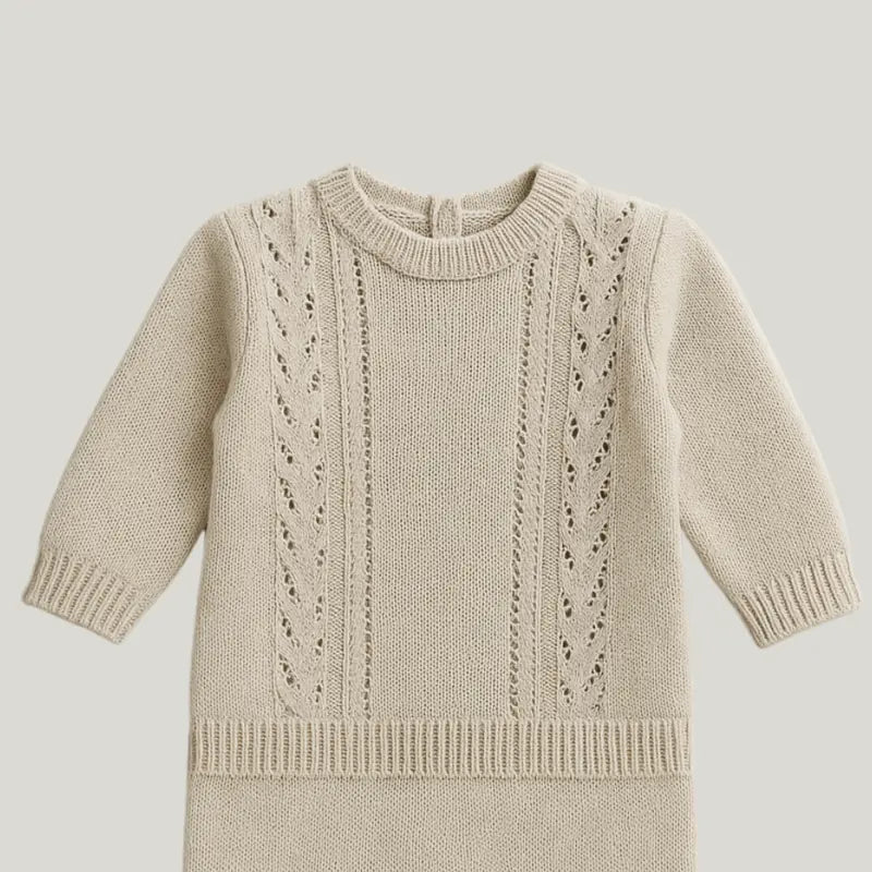 kit saída de maternidade tricot rosa para bebê menina