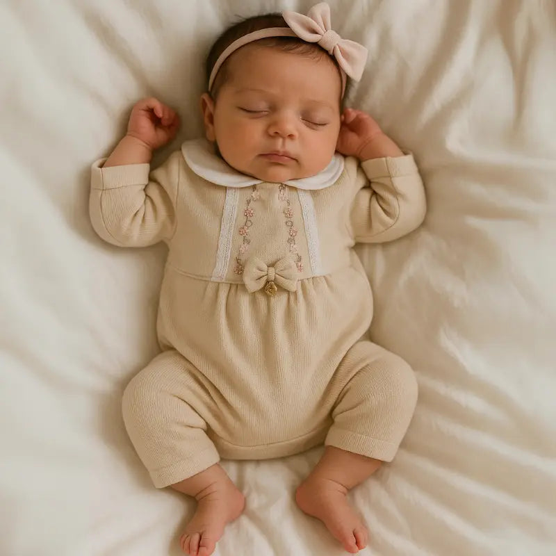 kit saída de maternidade tricot rosa para bebê menina