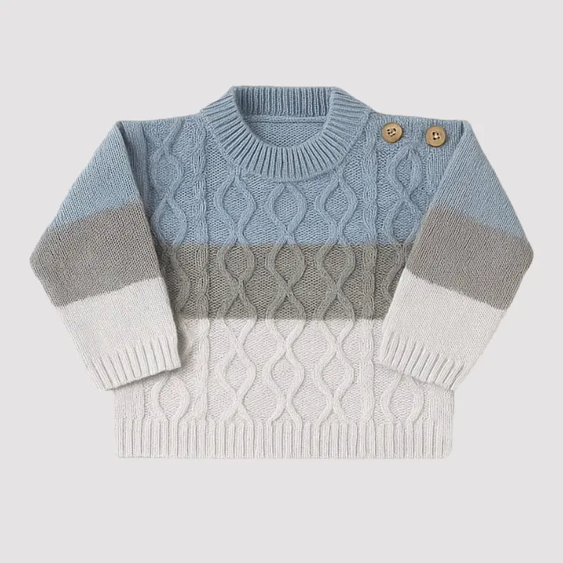 kit saída maternidade menino tricot 3 peças azul bebê