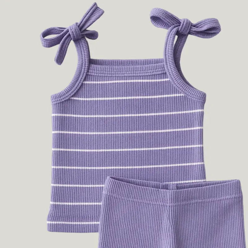 look confortável bebê menina conjunto lavanda
