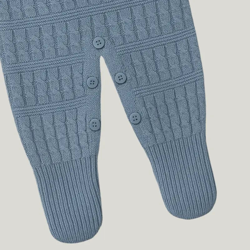 macacão tricot elegante para bebê de 0 a 3 meses