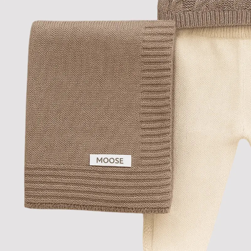 Kit saída Maternidade Tricot 4 Peças Henrry Bege