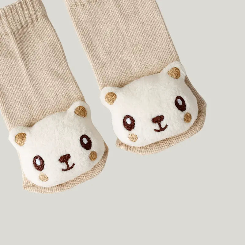 meia bebê bear vintage divertida e macia