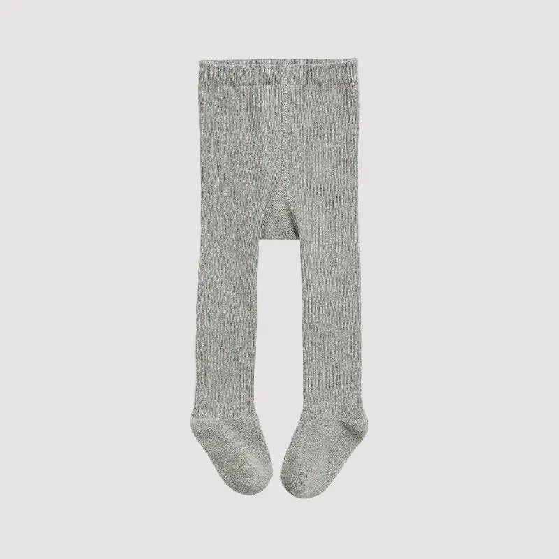 meia calça cinza mescla bebê fio duplo para inverno