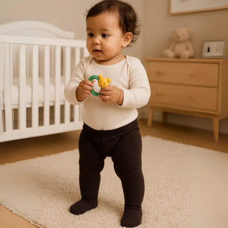 meia calça marrom clara para bebê menina ou menino