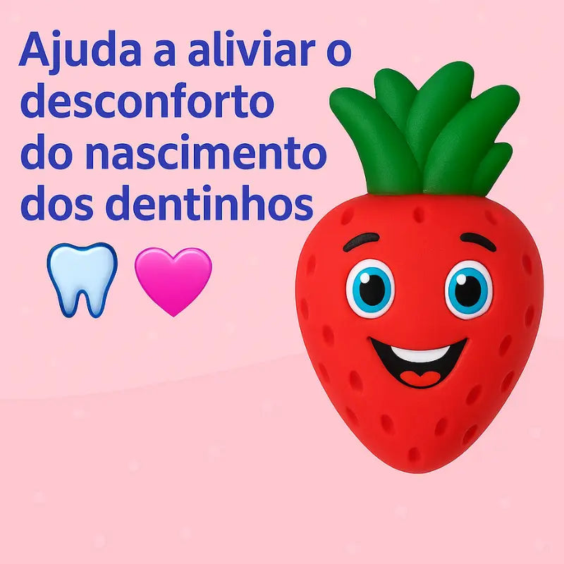 mordedor com chocalho interno e textura massageadora para gengiva