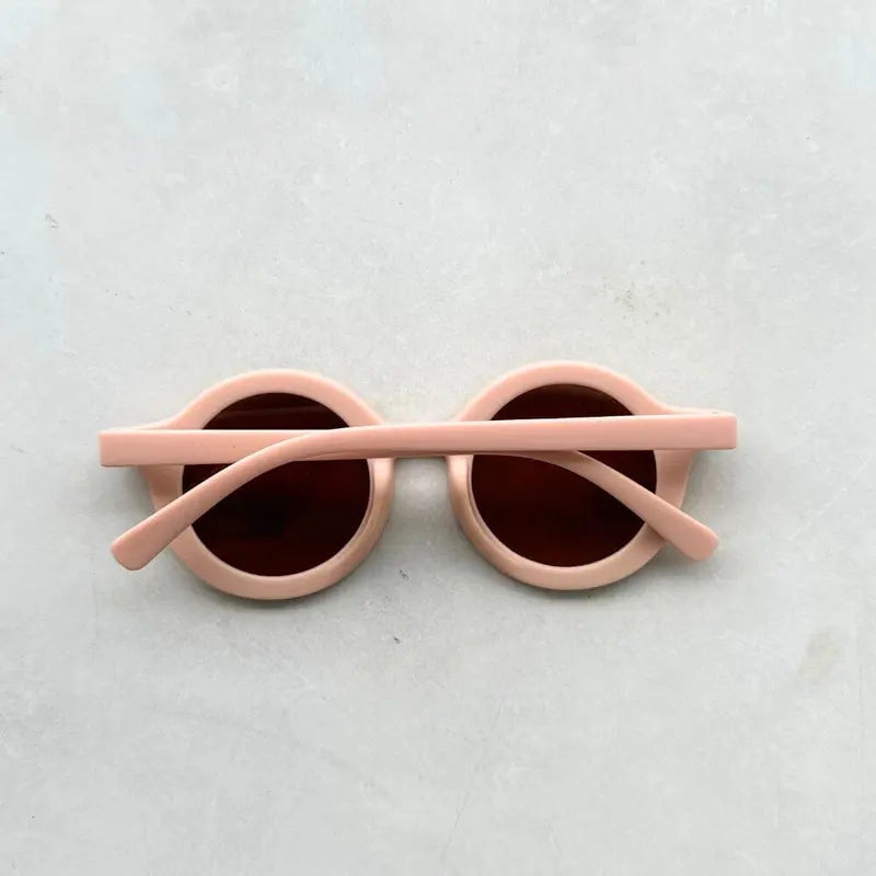 óculos bebê xadrez rosé com proteção UV