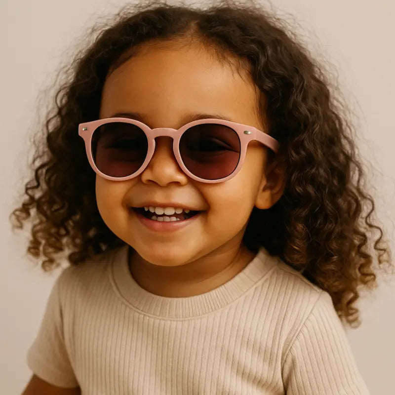 óculos de sol rosa para bebê menina com proteção UV
