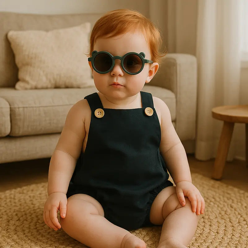 Romper Bebê Tradicional Linho Black