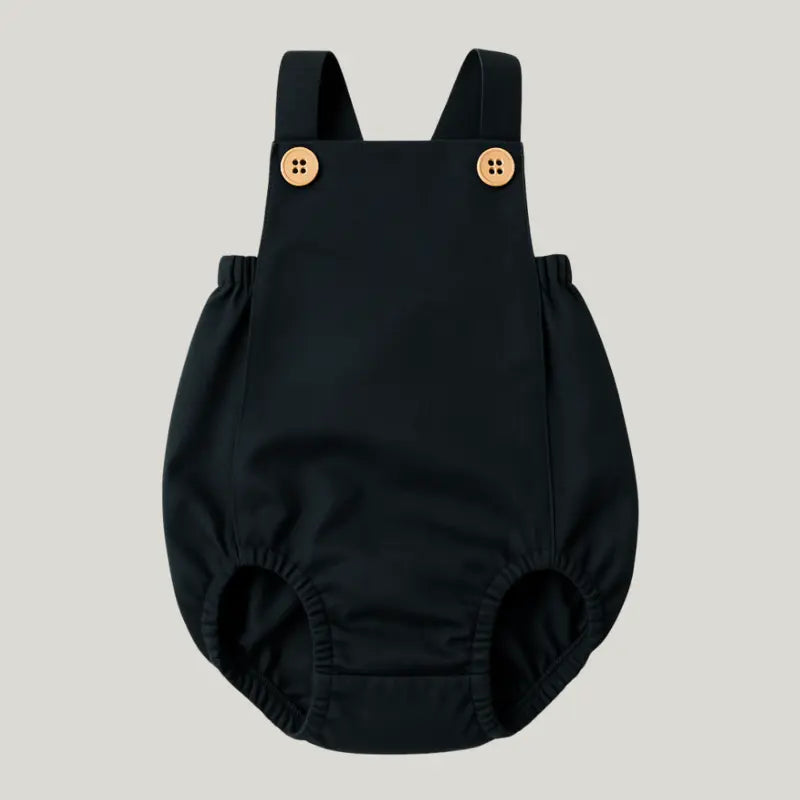 Romper Bebê Tradicional Linho Black