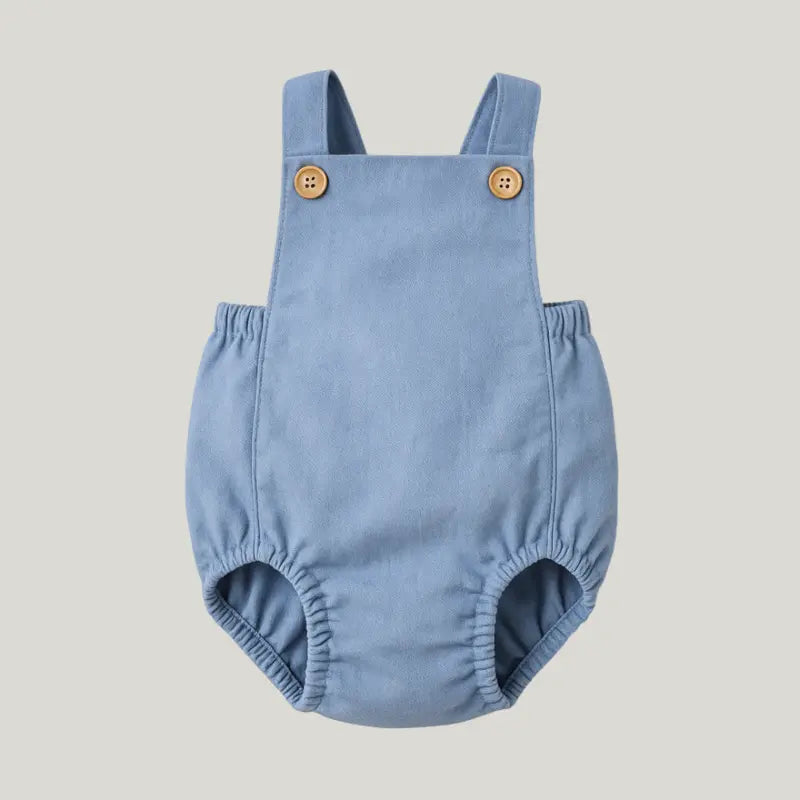 romper bebê tradicional linho azul claro para ocasião especial