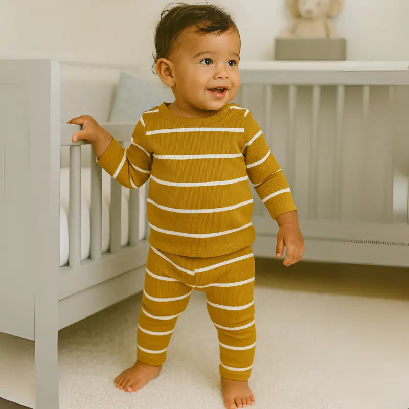 roupa canelada confortável para bebê menino ou menina