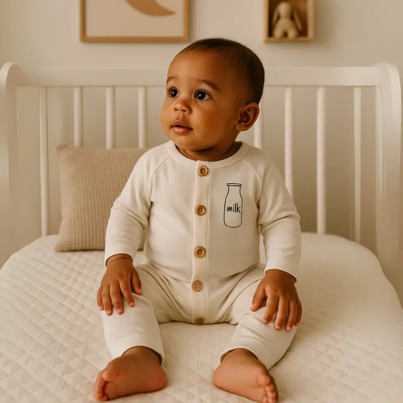 roupa clara de algodão para bebê confortável e elegante