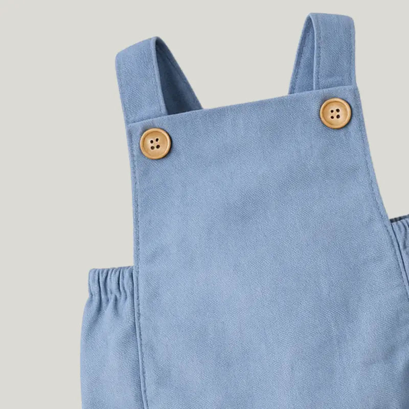 roupa clássica de linho azul bebê para batizado ou festa