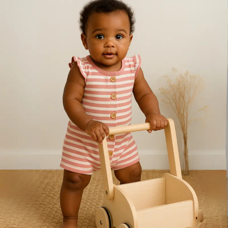 roupa confortável e delicada para bebê menina rose