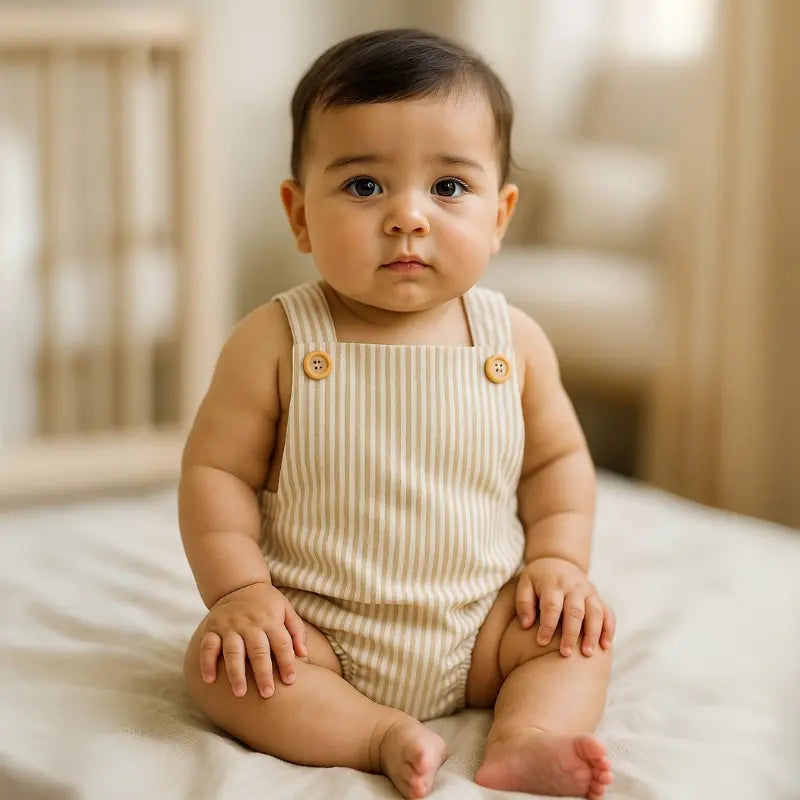 roupa infantil leve com listras para bebê menina ou menino