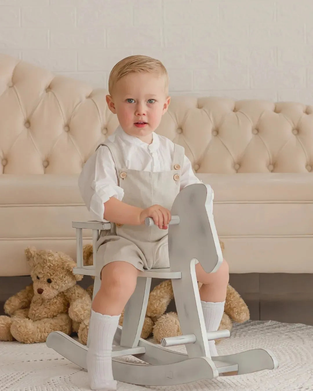 roupa neutra e confortável em linho para bebê