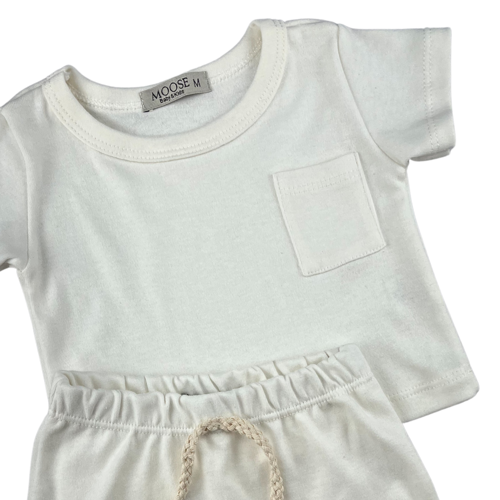 Conjunto Bebê Basic Off White