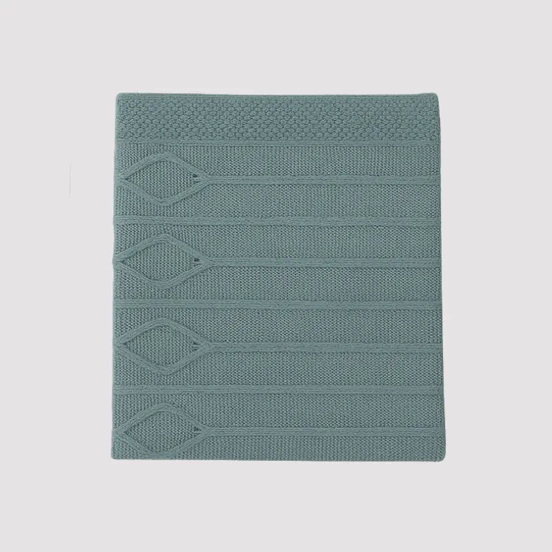 saída maternidade verde claro em tricot para bebê menino