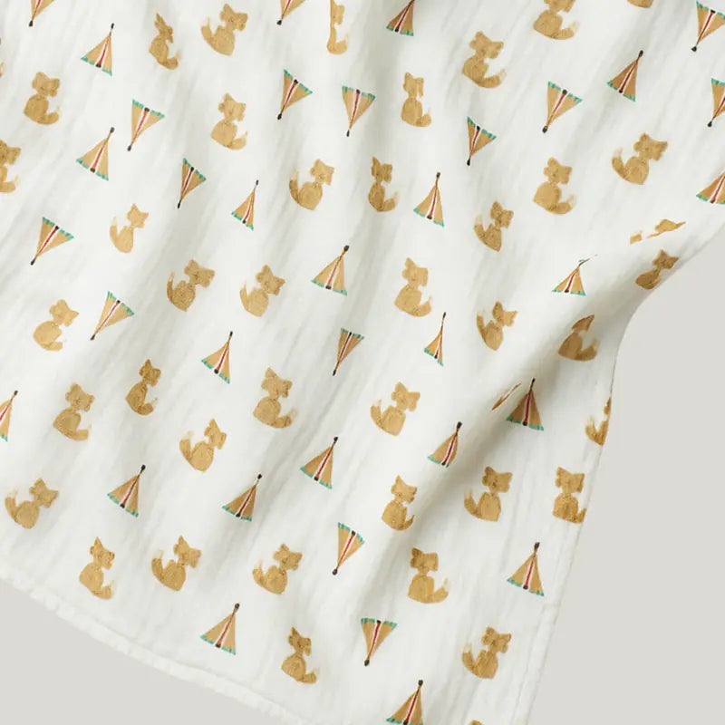 swaddle de algodão com estampa floresta para bebê recém-nascido