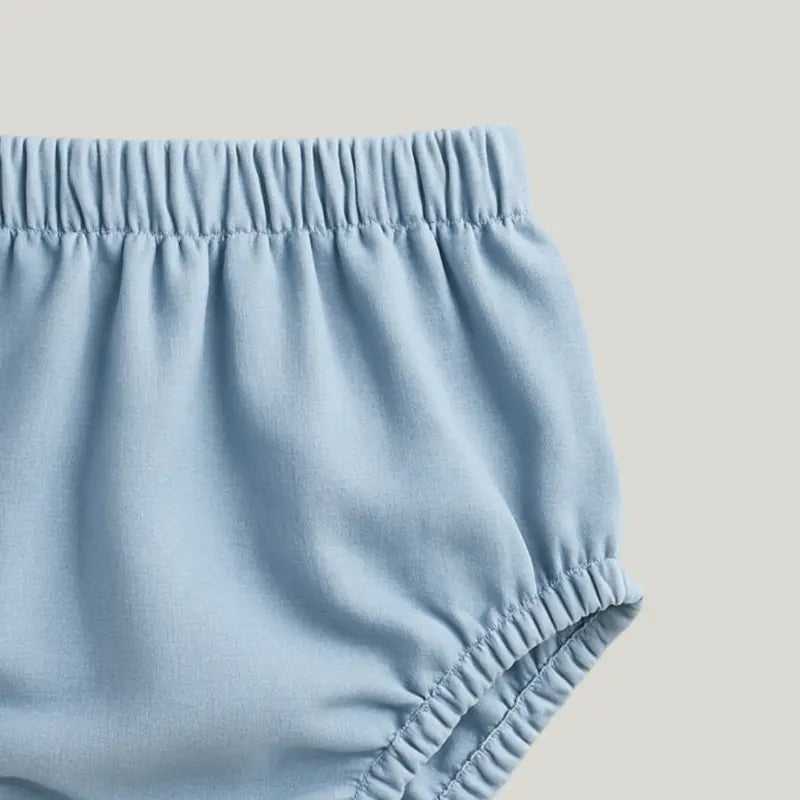 tapa fralda de linho azul bebê clássico unissex
