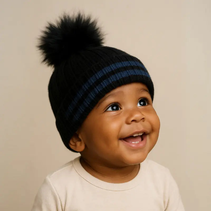 touca clássica de inverno para bebê menino