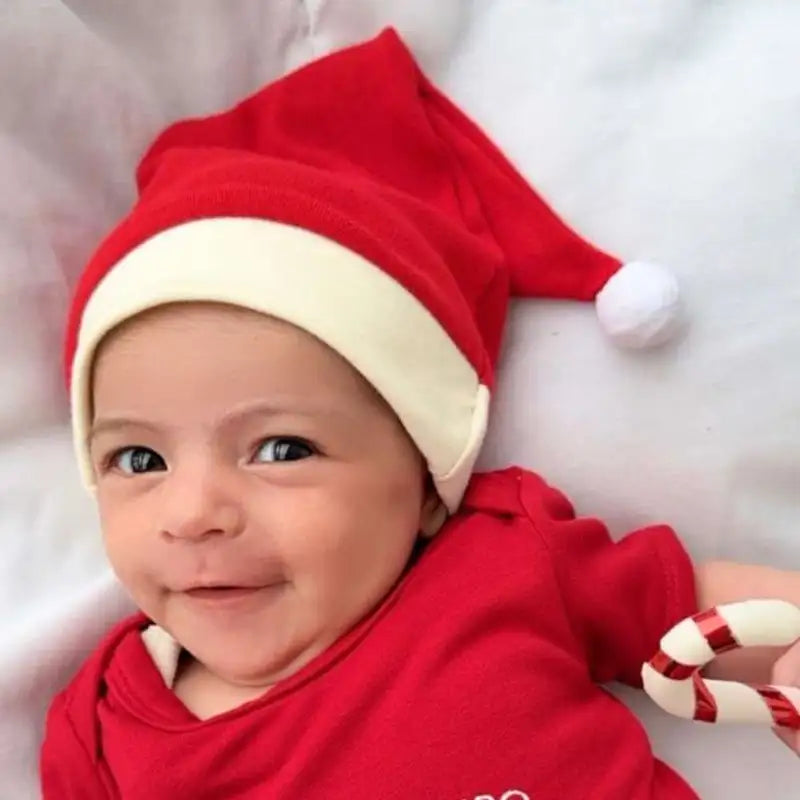 touca de natal macia para bebê
