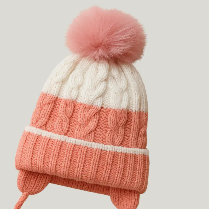 touca tricot inverno rosa bebê confortável e elegante