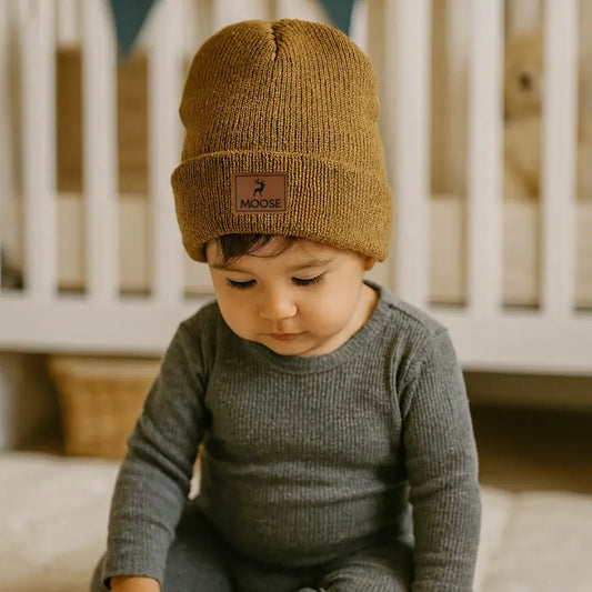touquinha de lã confortável para bebê menino ou menina