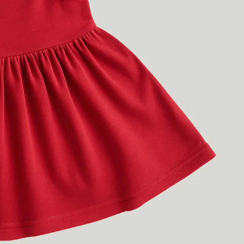vestido clássico vermelho para bebê menina de 1 ano