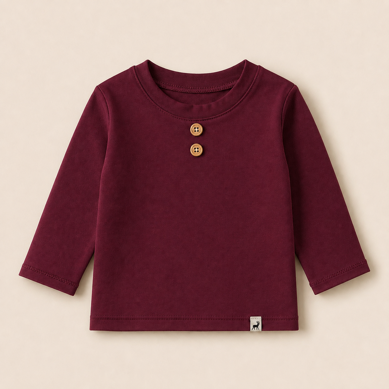 Camisa Buttons Bordo Longo