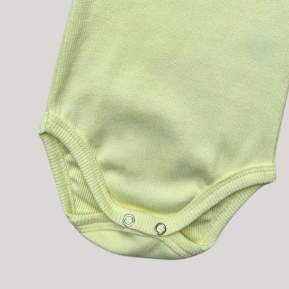 Body Bebê Basic Canelado Amarelo